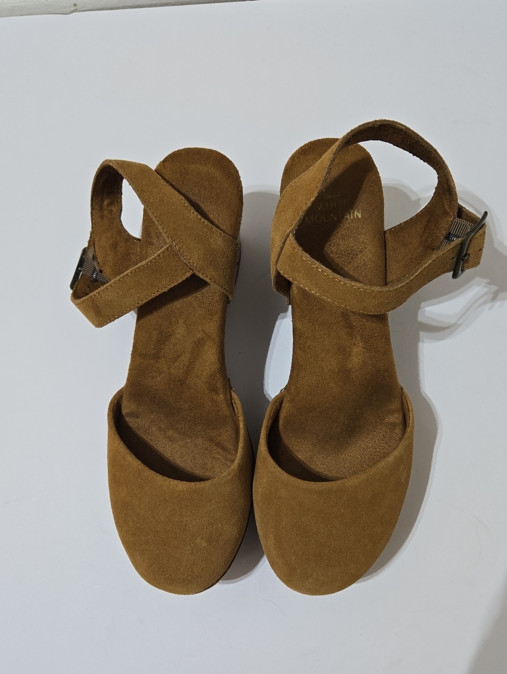 White Mountain Cherub Suede Clog Sandal with Stud Accents